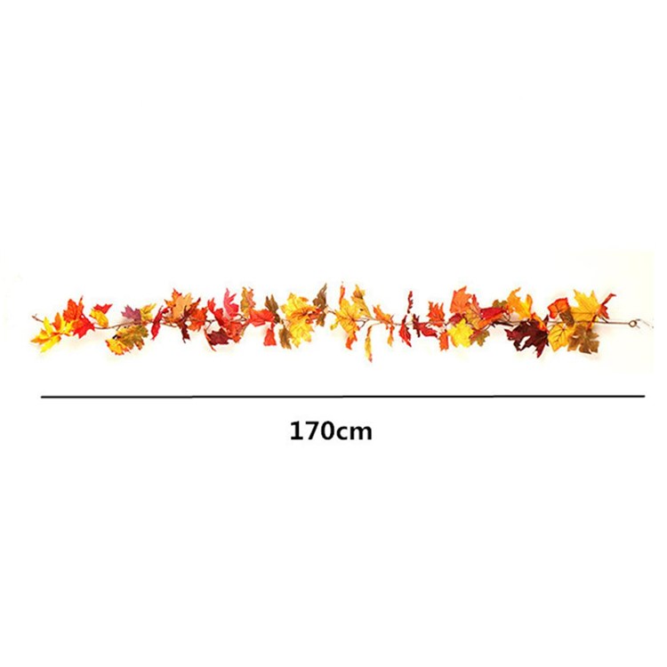 1.7M Autumn Maple Leaf Garland Fall Leaves Artificial Vine Foliage Home Decor-10