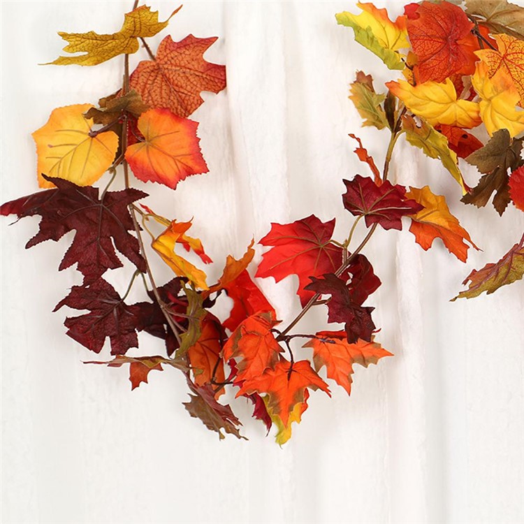 1.7M Autumn Maple Leaf Garland Fall Leaves Artificial Vine Foliage Home Decor-6