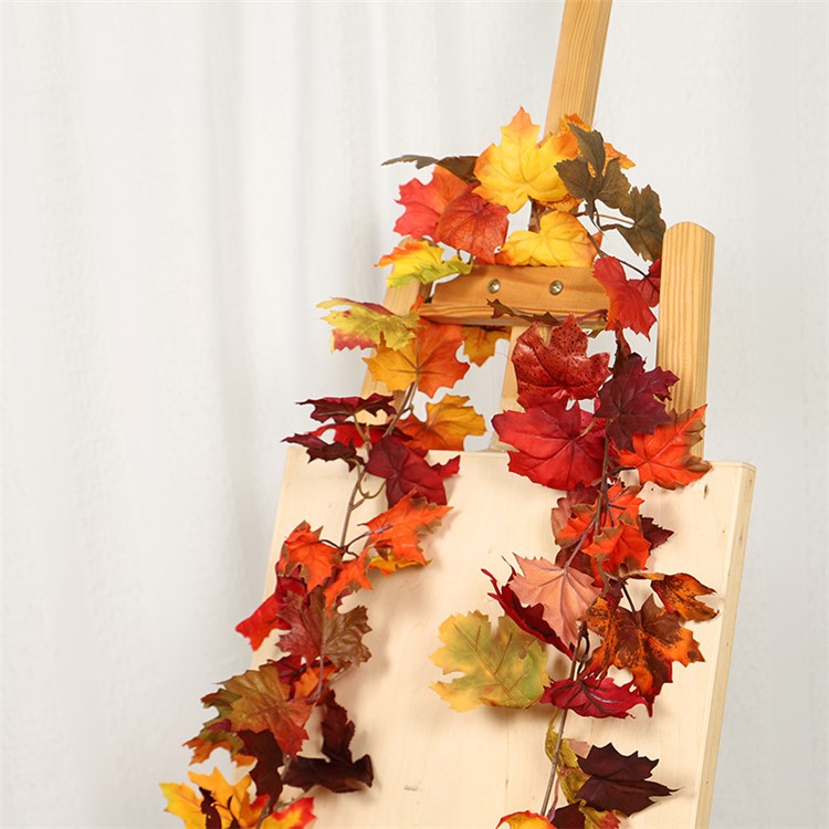 1.7M Autumn Maple Leaf Garland Fall Leaves Artificial Vine Foliage Home Decor-7