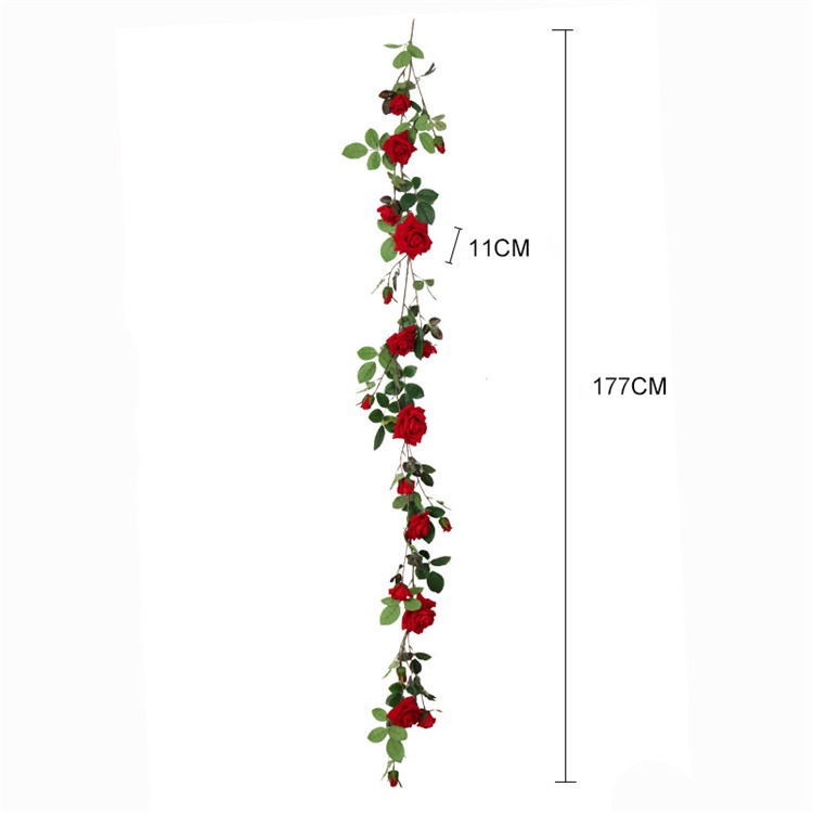 Artificial Flower Simulation Rose Vine Wedding Home Decoration-9