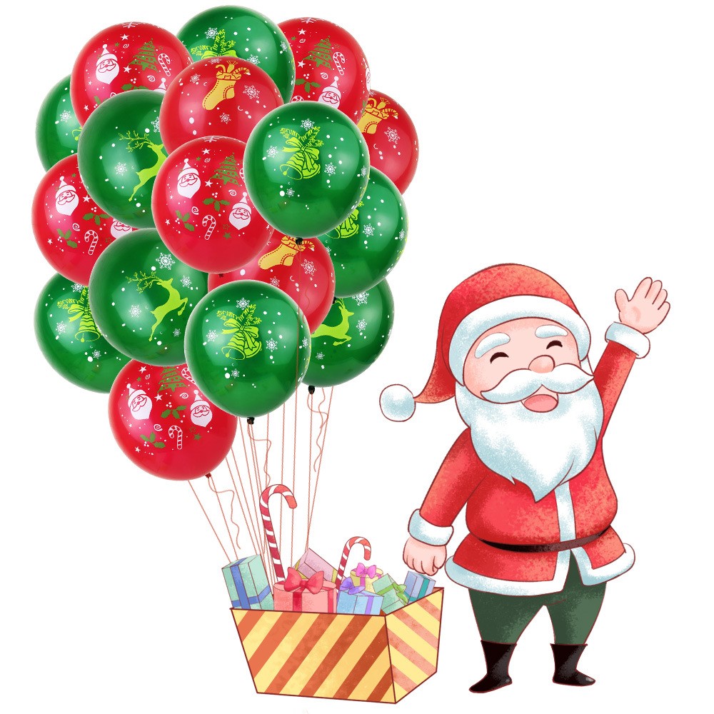 54pcs / Pack Arbre De Noël Feuille De Ballon Photo Booth Pros Suspendu Swirl Balloon Ensemble