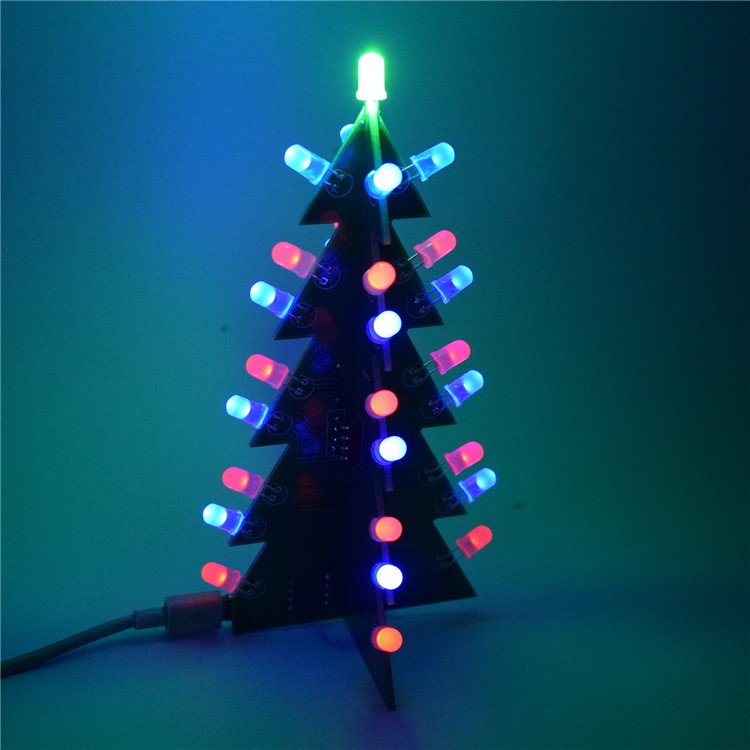 DIY Star Flashing 3D LED Decoration Christmas Tree-12