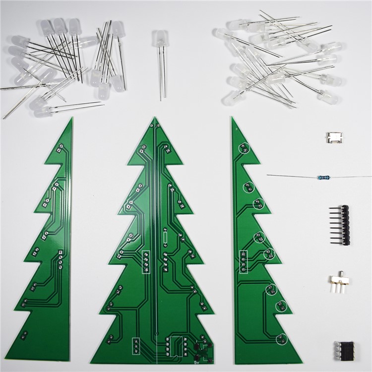 DIY Star Flashing 3D LED Decoration Christmas Tree-2