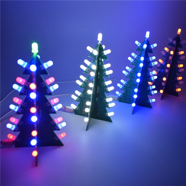 DIY Star Flashing 3D LED Decoration Christmas Tree-3