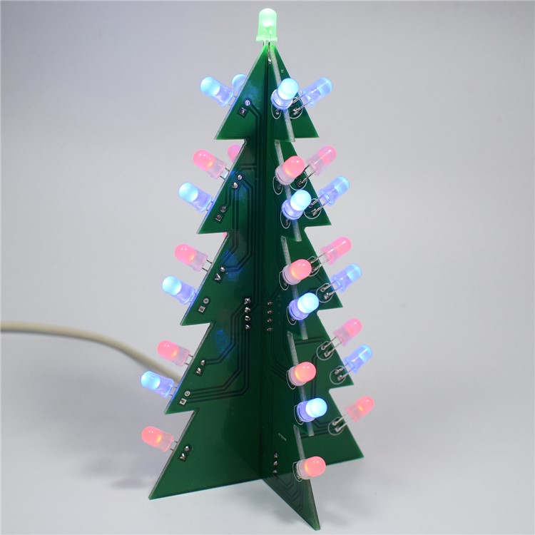 DIY Star Flashing 3D LED Decoration Christmas Tree-4