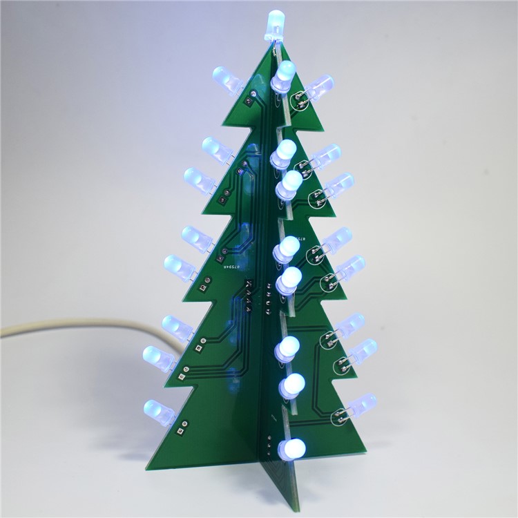 DIY Star Flashing 3D LED Decoration Christmas Tree-7