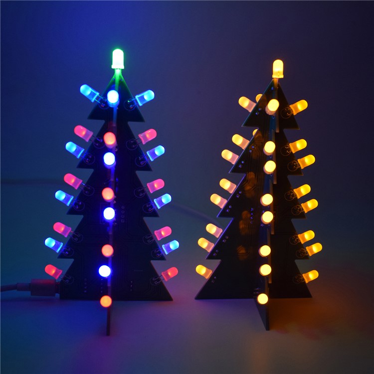 DIY Star Flashing 3D LED Decoration Christmas Tree-8