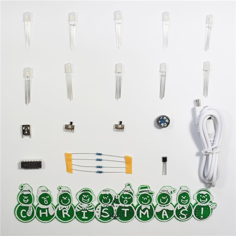 Full Color Christmas Snowman Music Box DIY Kit-2
