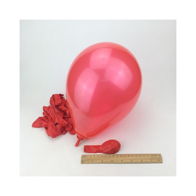 100Pcs/Set 10 Inch Round Thicken 1.5G Pearlescent Balloons for Party Wedding Decoration - Red-1