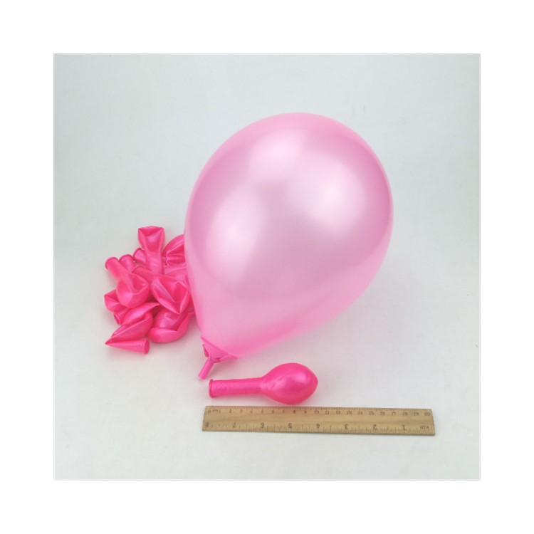 100Pcs/Set 10 Inch Round Thicken Pearlescent Balloons for Party Wedding Decoration - Pink-1