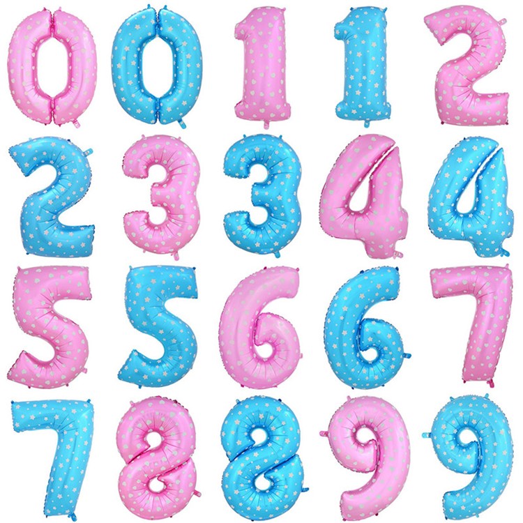 40 Inch Foil Self-sealing Number Balloon for Festival Decoration - 6 / Blue-2