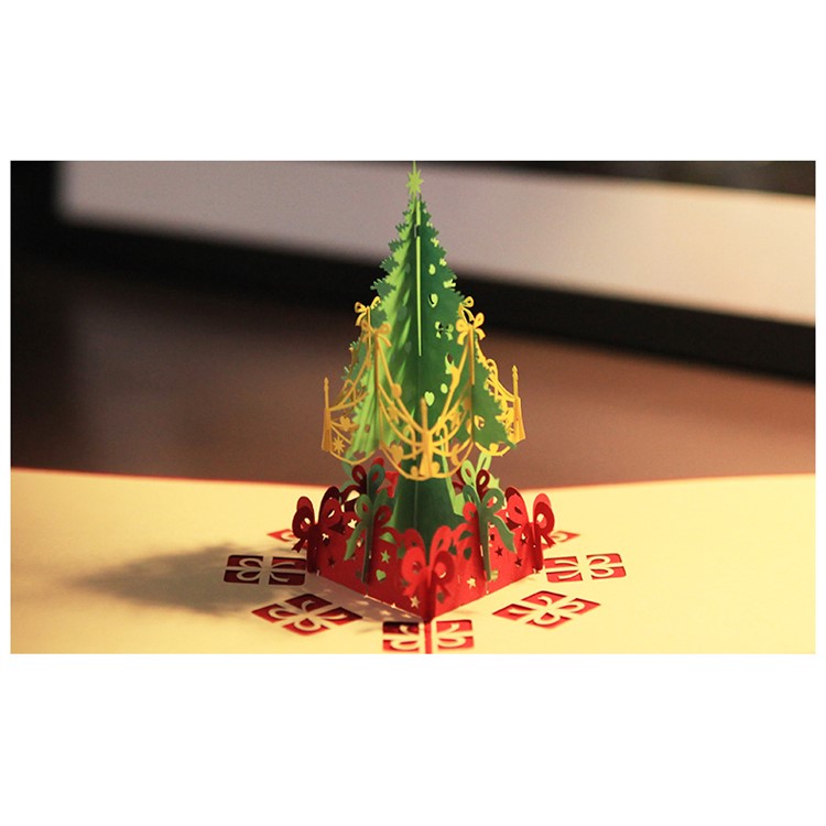 3D Christmas Tree Greeting Card Papercraft Stereoscopic Card-12