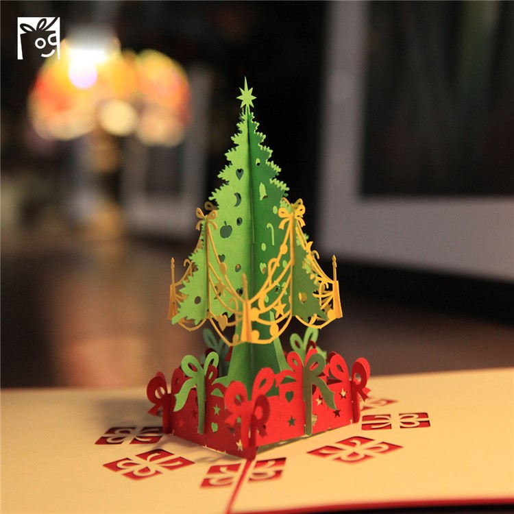 3D Christmas Tree Greeting Card Papercraft Stereoscopic Card-2