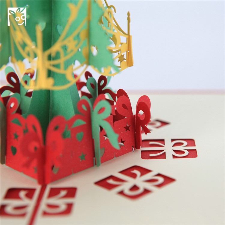 3D Christmas Tree Greeting Card Papercraft Stereoscopic Card-3