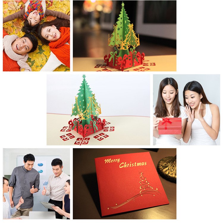 3D Christmas Tree Greeting Card Papercraft Stereoscopic Card-6