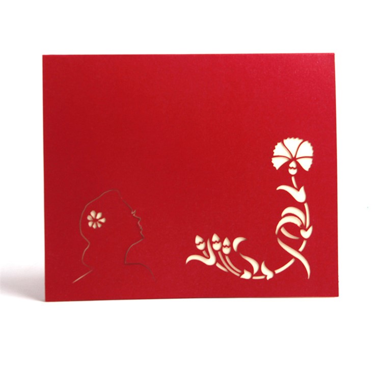 I Love You Mom Pattern 3D Happy Pop Up Greeting Card Best Wishes Festival Card-2