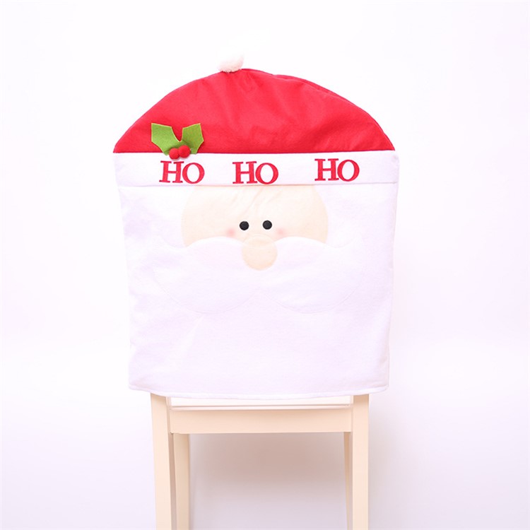 Christmas Party Decor Ornaments Chair Back Cover - Santa Claus-1