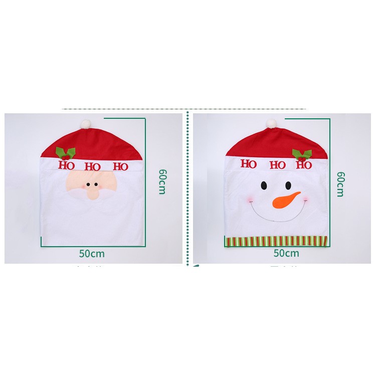 Christmas Party Decor Ornaments Chair Back Cover - Santa Claus-5