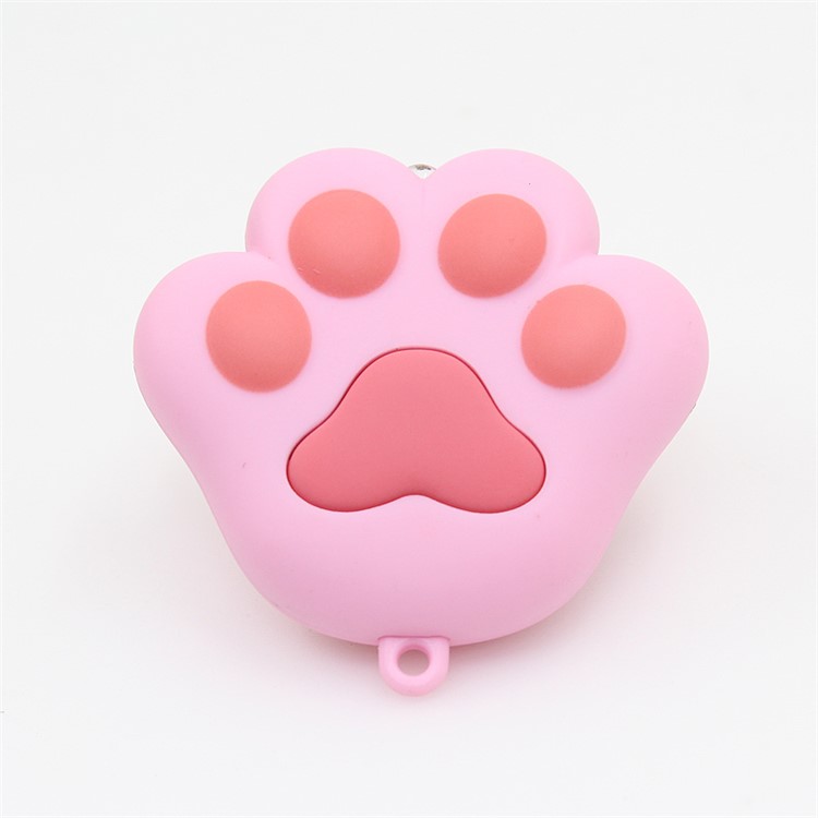 Lovely LED Light Sound Cat Paw Key Chain - Pink-2