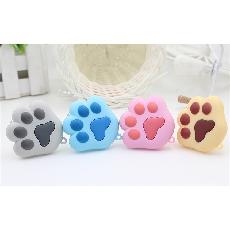 Lovely LED Light Sound Cat Paw Key Chain - Pink-6