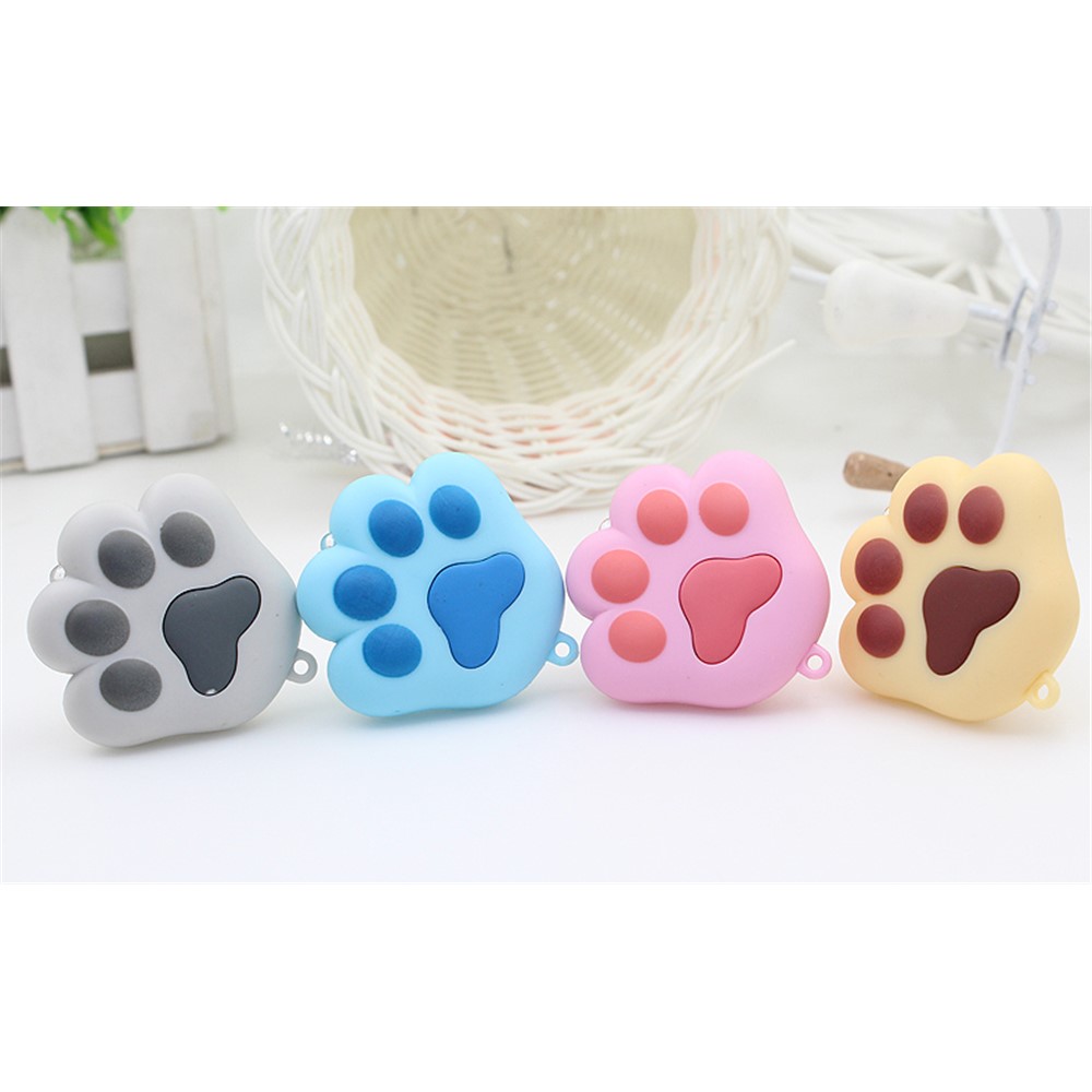 Lovely Pendant LED Light Sound Cat Paw Key Chain - Grey-5