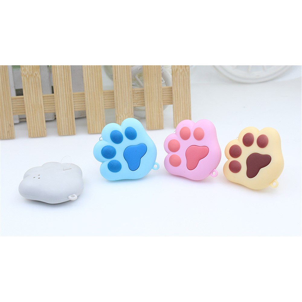 Lovely Pendant LED Light Sound Cat Paw Key Chain - Grey-7