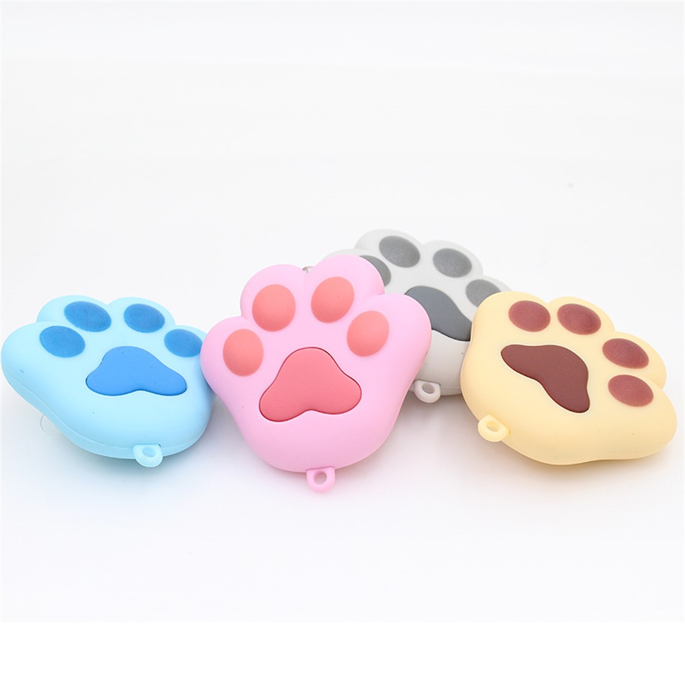 Lovely Pendant LED Light Sound Cat Paw Key Chain - Grey-8