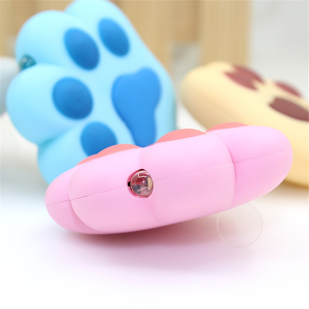 Lovely Pendant LED Light Sound Cat Paw Key Chain - Grey-9
