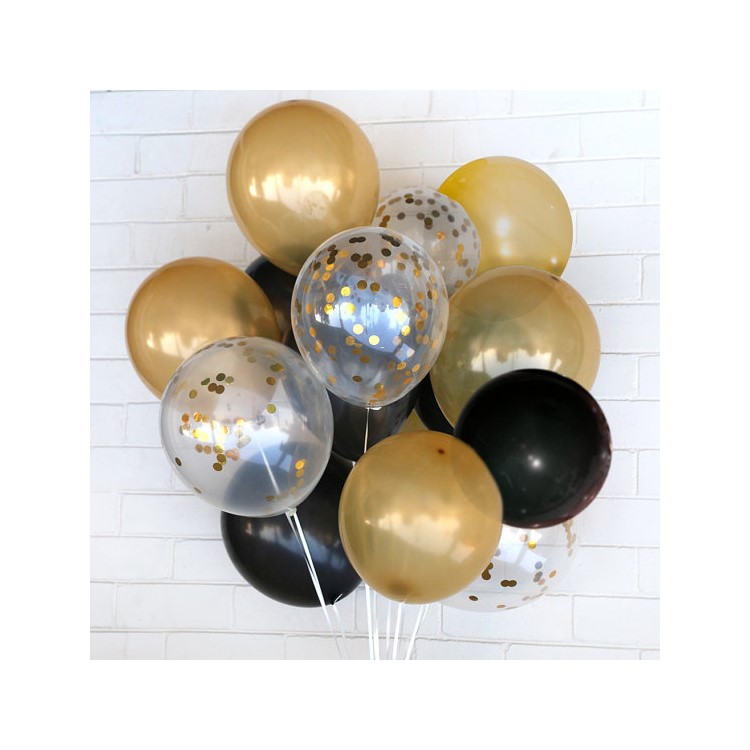 10Pcs 12Inch Latex Clear Confetti Filled Balloons Birthday Party Wedding Decorations-9