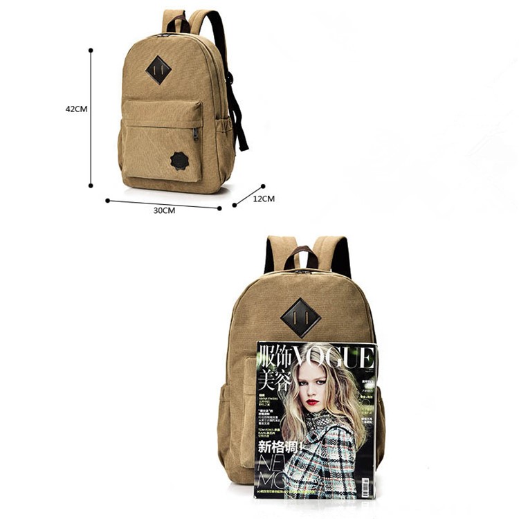 Multi-function Outdoor Bag School Backpack Unisex Travel Bag - Brown-13
