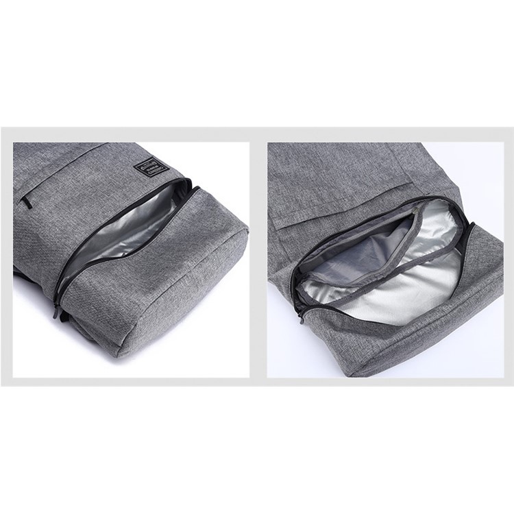 Anti-theft Business Laptop Bag Waterproof Dry and Wet Separate Backpack Outdoor Travelling Bag - Grey-14
