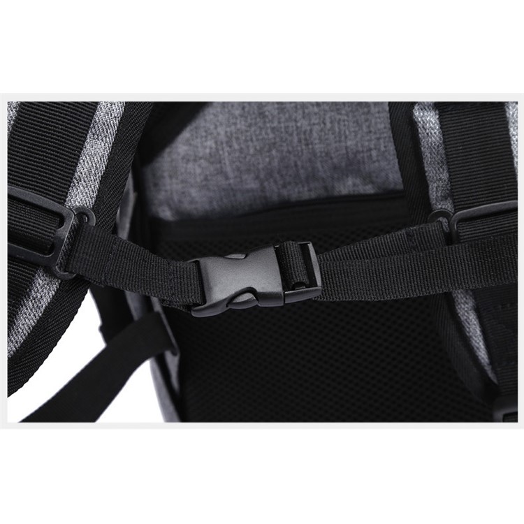 Anti-theft Business Laptop Bag Waterproof Dry and Wet Separate Backpack Outdoor Travelling Bag - Grey-7
