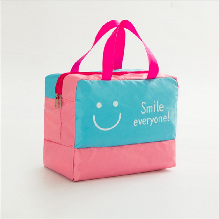 Purchased Wet Dry Separated Swimming Beach Bag Multi Purpose Travel Waterproof Smile On Baby Blue Background Purchased Wet Dry Separated Swimming Beach Bag Multi Purpose Travel Waterproof Smile On Baby Blue Background