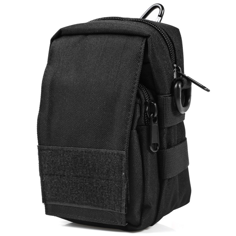 Versatile Portable Package 600D Nylon Waist Bag Outdoor Tactical Waist Pack Bag - Black-1