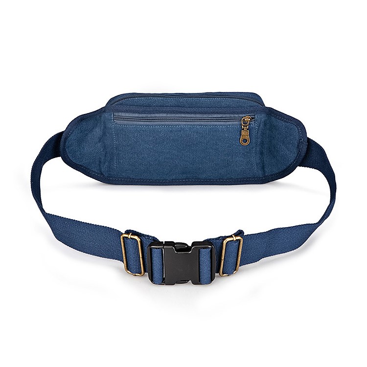 Fashion Outdoor Multi-functional Canvas Chest Bag Adjustable Waist Bag for Cycling Climbing - Blue-4