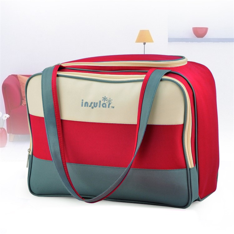Fashion Waterproof Canvas Cloth Travel Storage Pouch Bag Organizer - Red-1