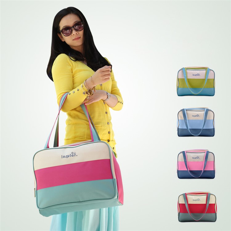 Fashion Waterproof Canvas Cloth Travel Storage Pouch Bag Organizer - Red-2