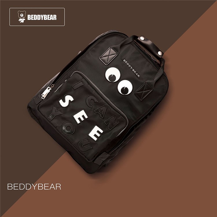 BEDDYBEAR Eye Pattern Kid Backpack for School Sport, Size: 41 x 33 x 15.5cm - Black-1