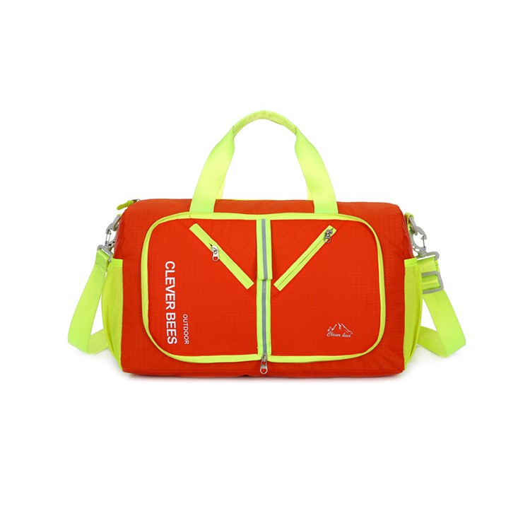CTSMART Oxford Fabric Climbing Hiking Traveling Luggage Daily Use Duffel Bag - Orange-2