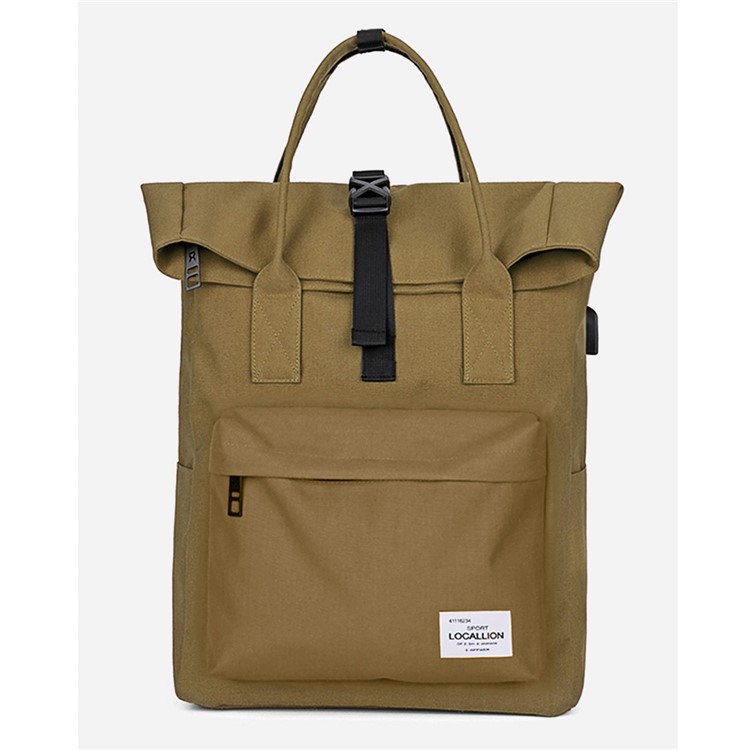 LOCAL LION 562 Waterproof Polyester Outdoor Sport Backpack with USB Charge Port - Khaki-2