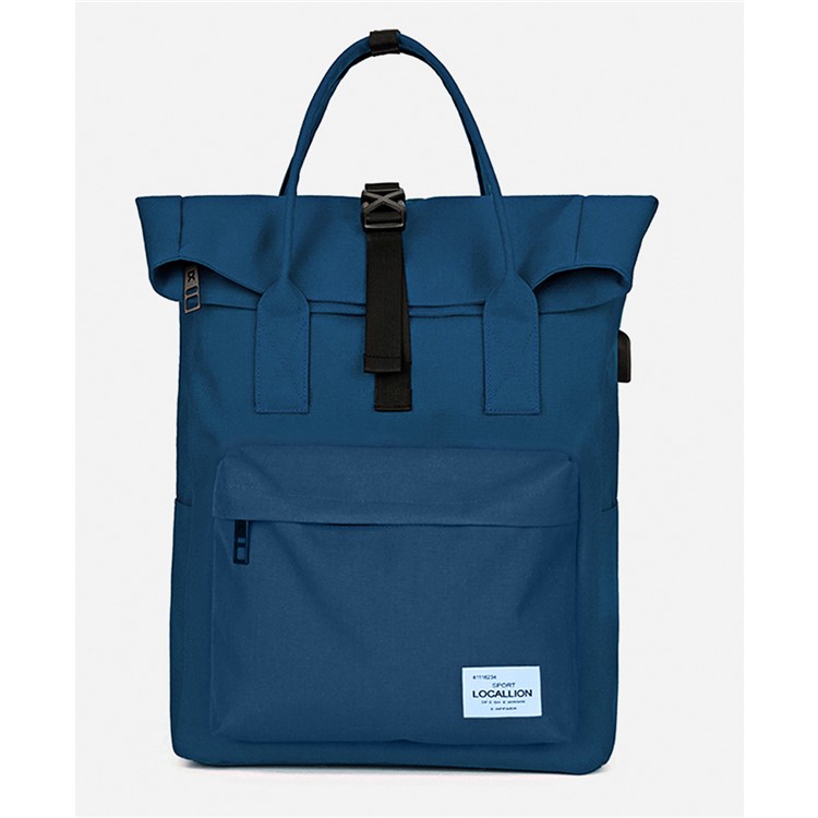 LOCAL LION 562 Laptop Backpack Anti-thief Tear/Water Resistant Travel Bag with USB Charge Port - Blue-2