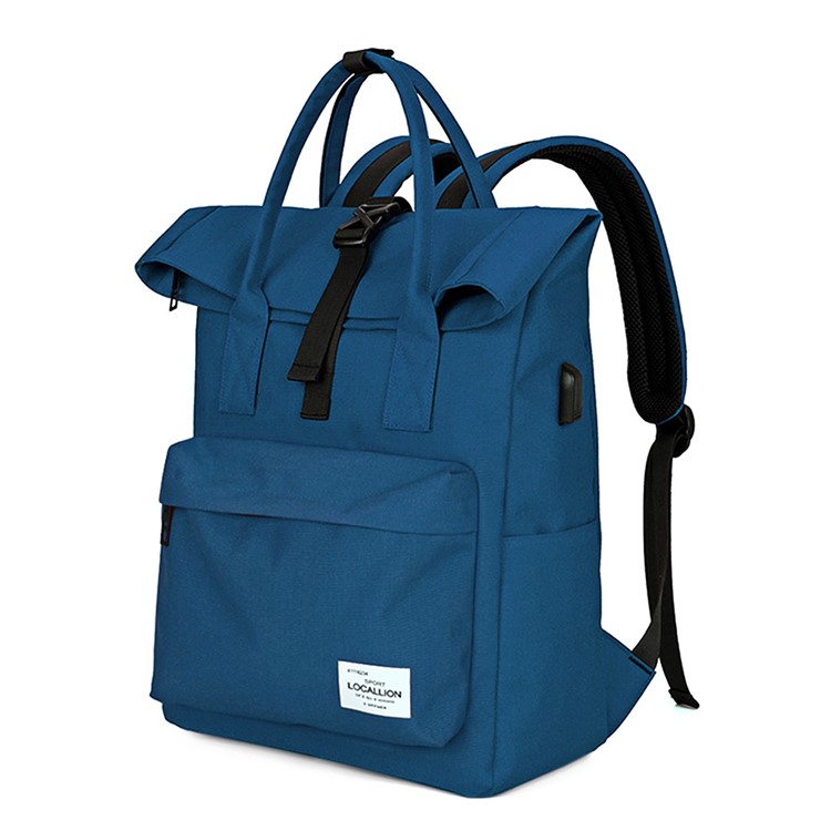 LOCAL LION 562 Laptop Backpack Anti-thief Tear/Water Resistant Travel Bag with USB Charge Port - Blue-4