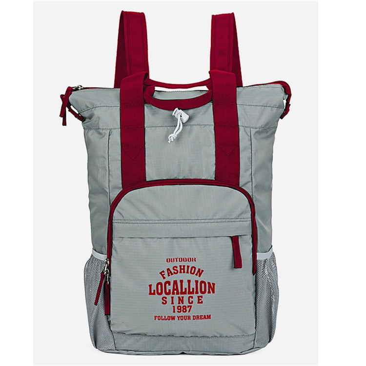 LOCAL LION 566 Waterproof 20L Outdoor Travel Backpack Lightweight Hand Carry Bag - Wine Red + Grey-2