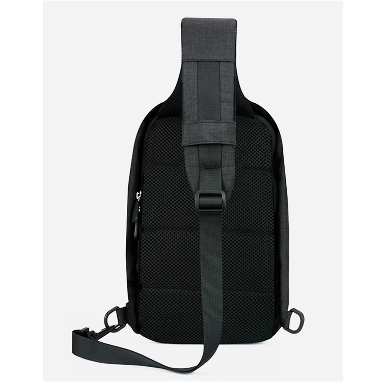 6630 Fashion Waterproof Chest Bag Crossbody Bag for Men - Black-3