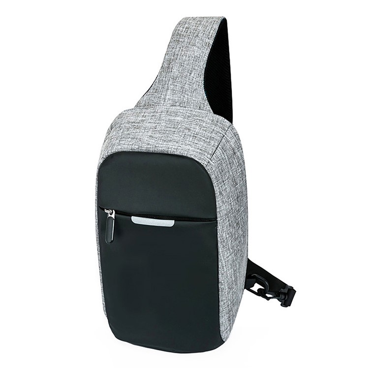 6630 Fashion Lightweight Waterproof Chest Bag Crossbody Bag for Men - Grey-1