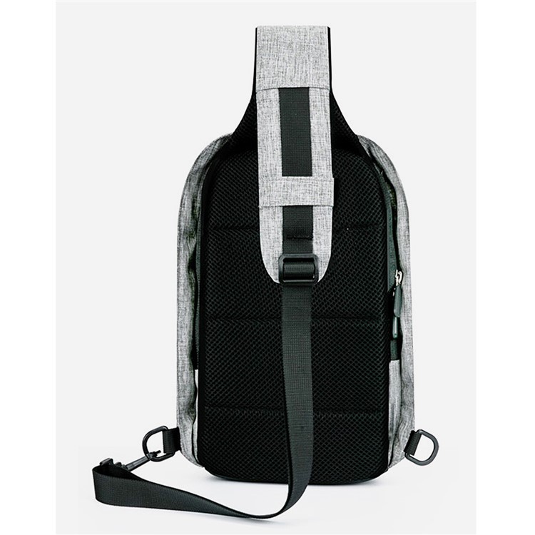 6630 Fashion Lightweight Waterproof Chest Bag Crossbody Bag for Men - Grey-3