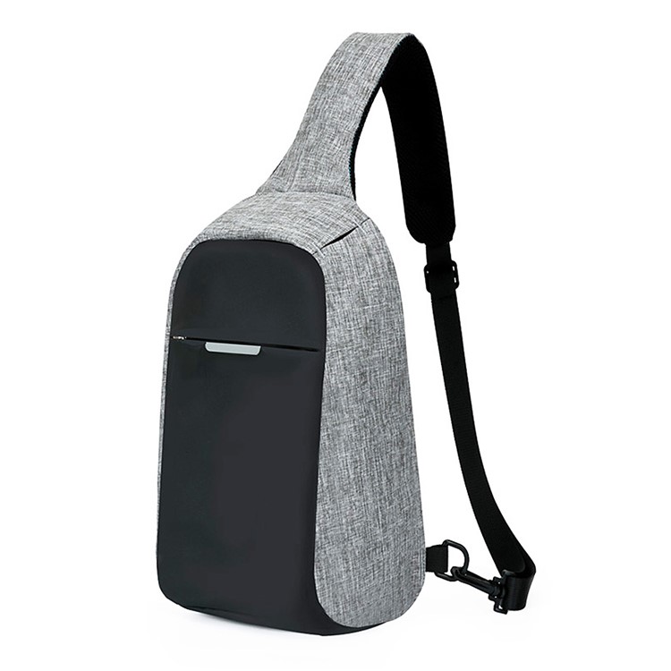 6630 Fashion Lightweight Waterproof Chest Bag Crossbody Bag for Men - Grey-5
