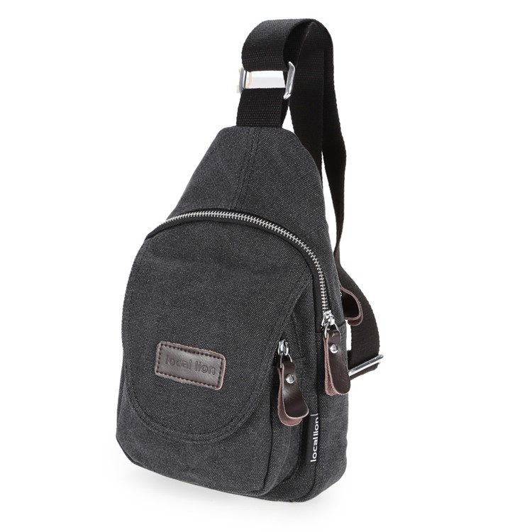 LOCAL LION 1320 10L Sling Bag Outdoor Sports Casual Chest Bag - Black-1