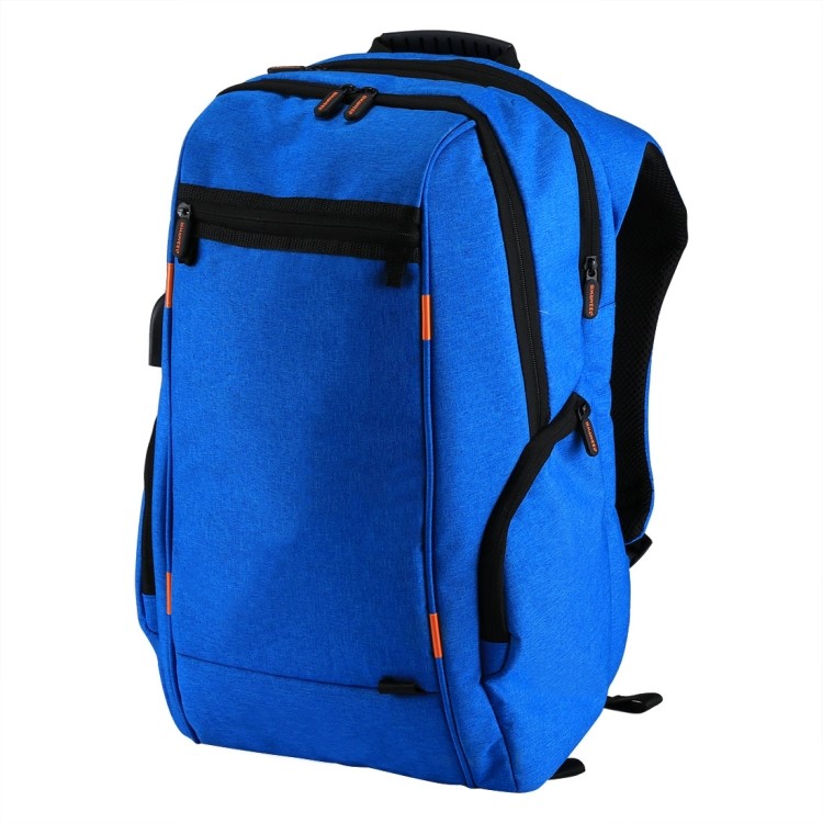 HAWEEL HWL2160 USB Solar Power Charging Outdoor Backpack with 3.5mm Jack - Blue-3