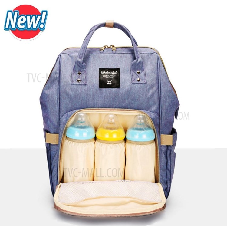 Multi-Functional Large Capacity Waterproof Maternity Nappy Baby Bag Travel Backpack with Side Pockets - Light Purple-5